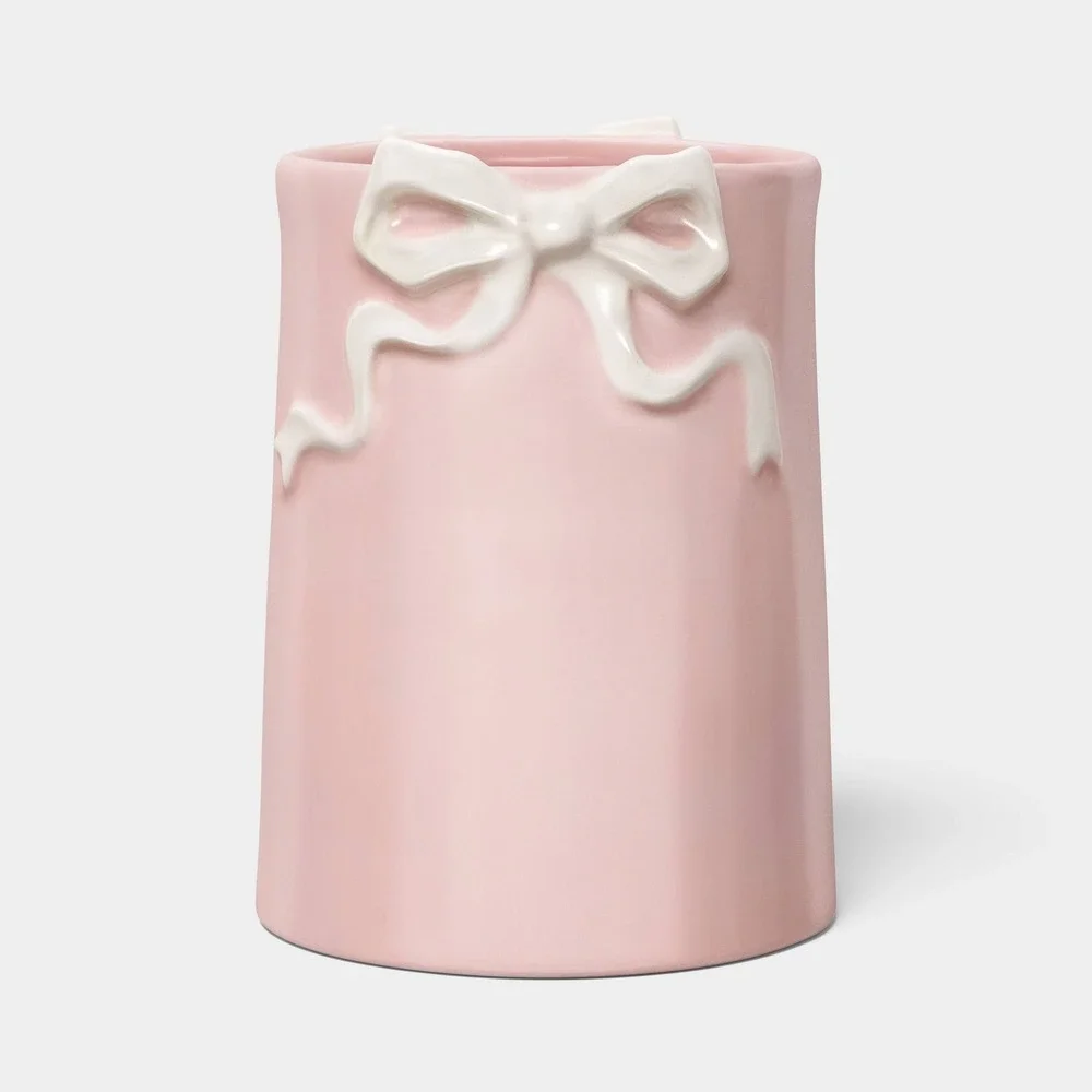 Bow Small Utensil Holder Pink - Room Essentials, Target